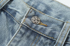 Chrome Hearts Vintage Cross Patchwork Washed Carpenter Denim Shorts 201