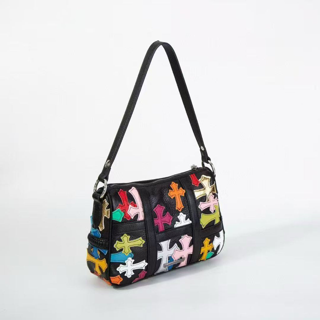 Chrome Hearts Silver Filigree Multicolor Patch Lyon Bag
