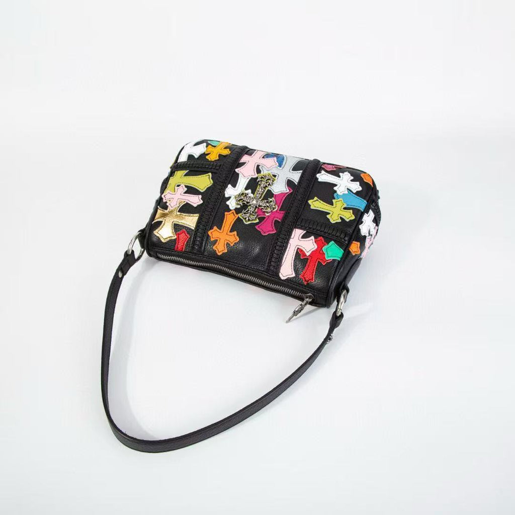 Chrome Hearts Silver Filigree Multicolor Patch Lyon Bag