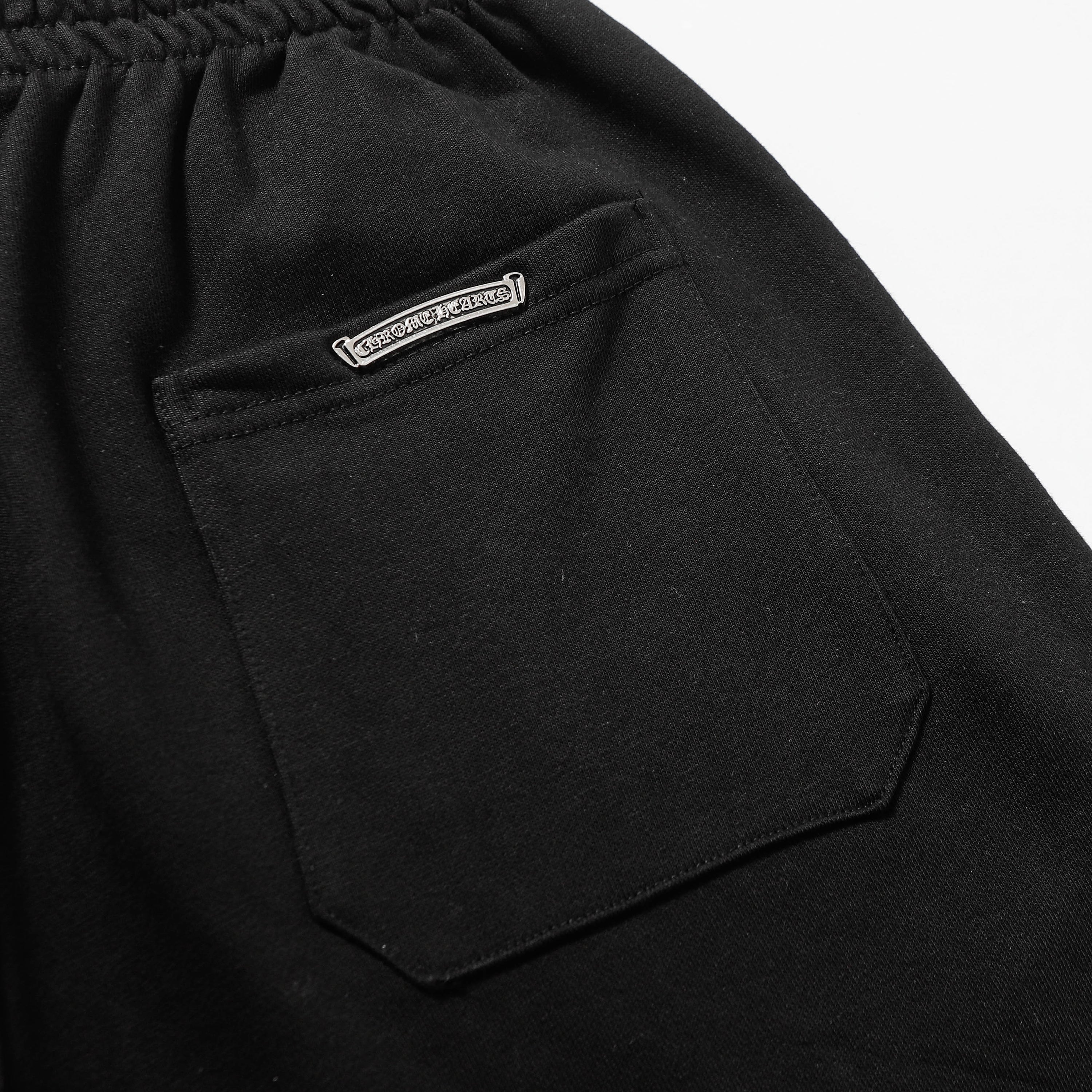 Chrome Hearts Cemetery Leather Cross Patch Paper Jam Shorts