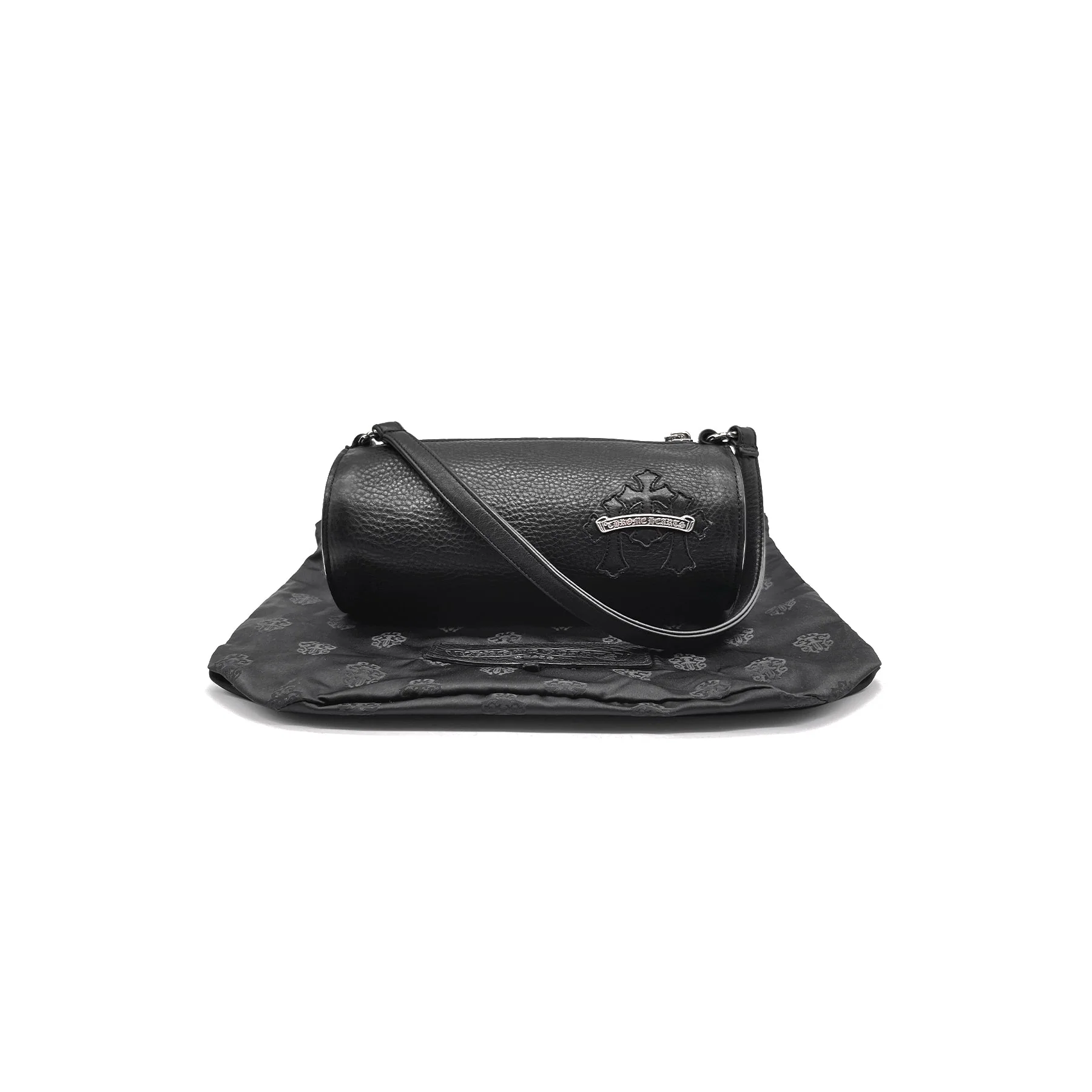 Chrome Hearts Black Triple Cross Patch Grinds Mini Shoulder Bag