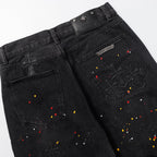 Chrome Hearts Cross Patch Embroidered & Hand-Painted Denim Shorts 9927