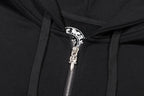 Chrome Hearts Multi-Color Cemetery Cross Logo Zip Up Hoodie 5015