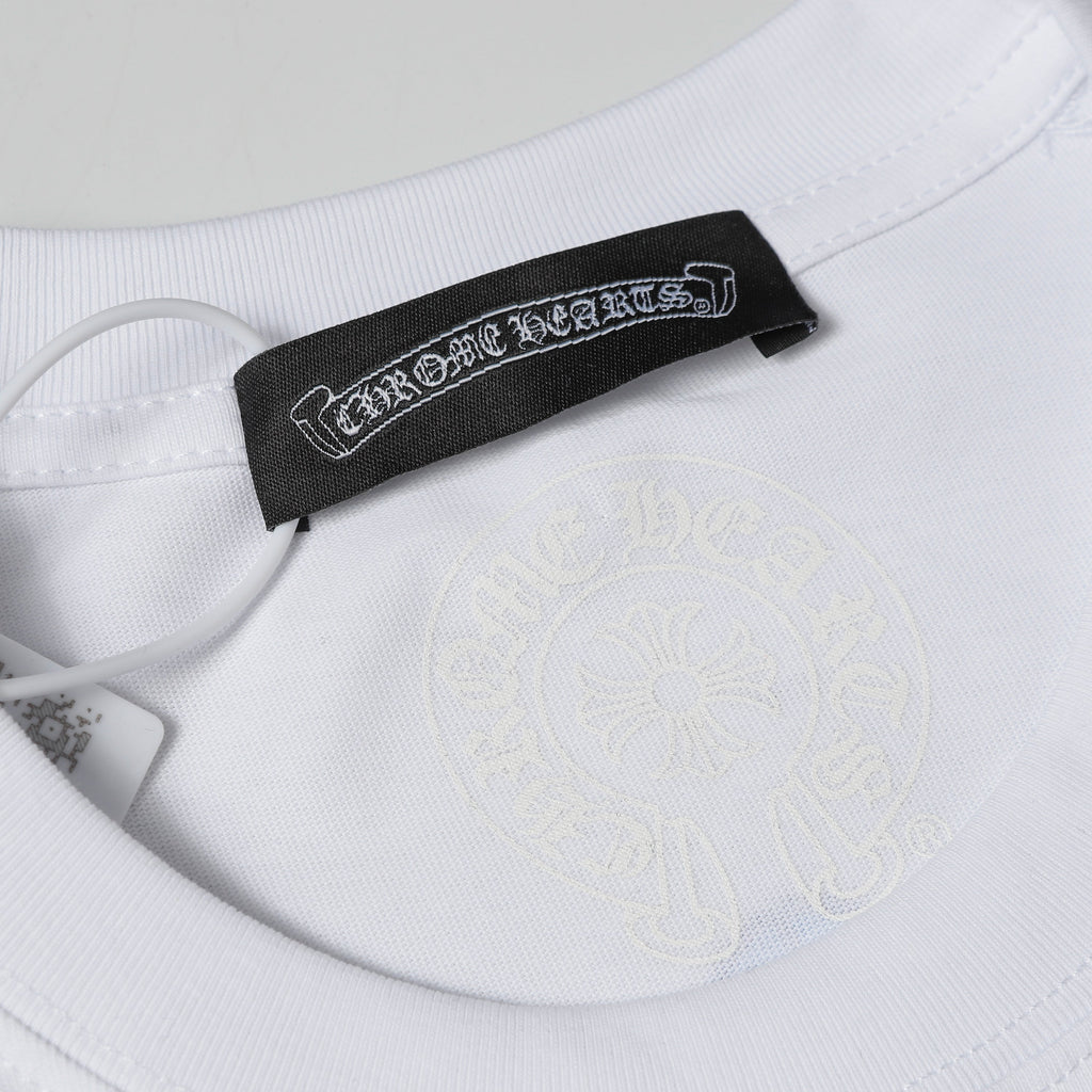 Chrome Hearts Triple Cross Logo Short Sleeve T-shirt 2237