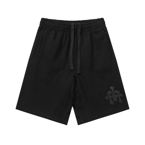 Chrome Hearts Cemetery Leather Cross Patch Paper Jam Shorts