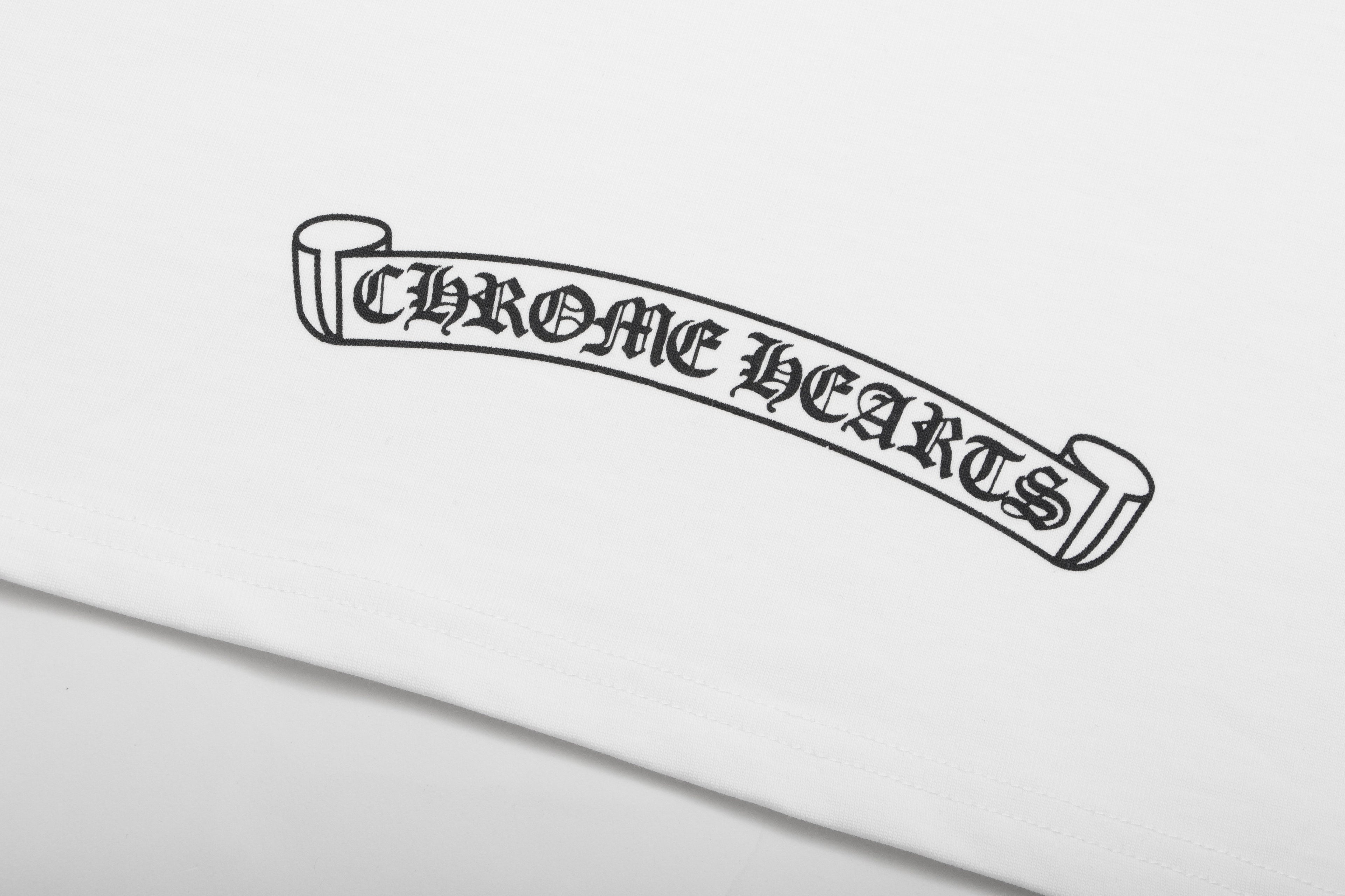 Chrome Hearts Script Dagger Logo Short Sleeve Tee 6025